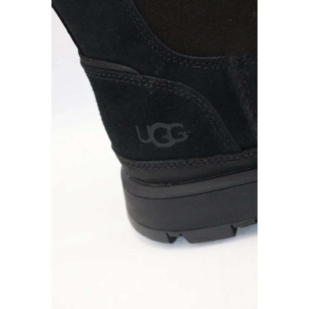 UGG CHELSEA MEN BOOTS LEATHER Black Size 7 / UK 6 / EU 40 / JP 25
